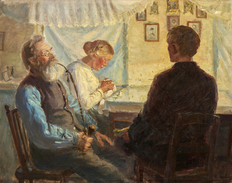 The suitor's visit. - Anna Ancher