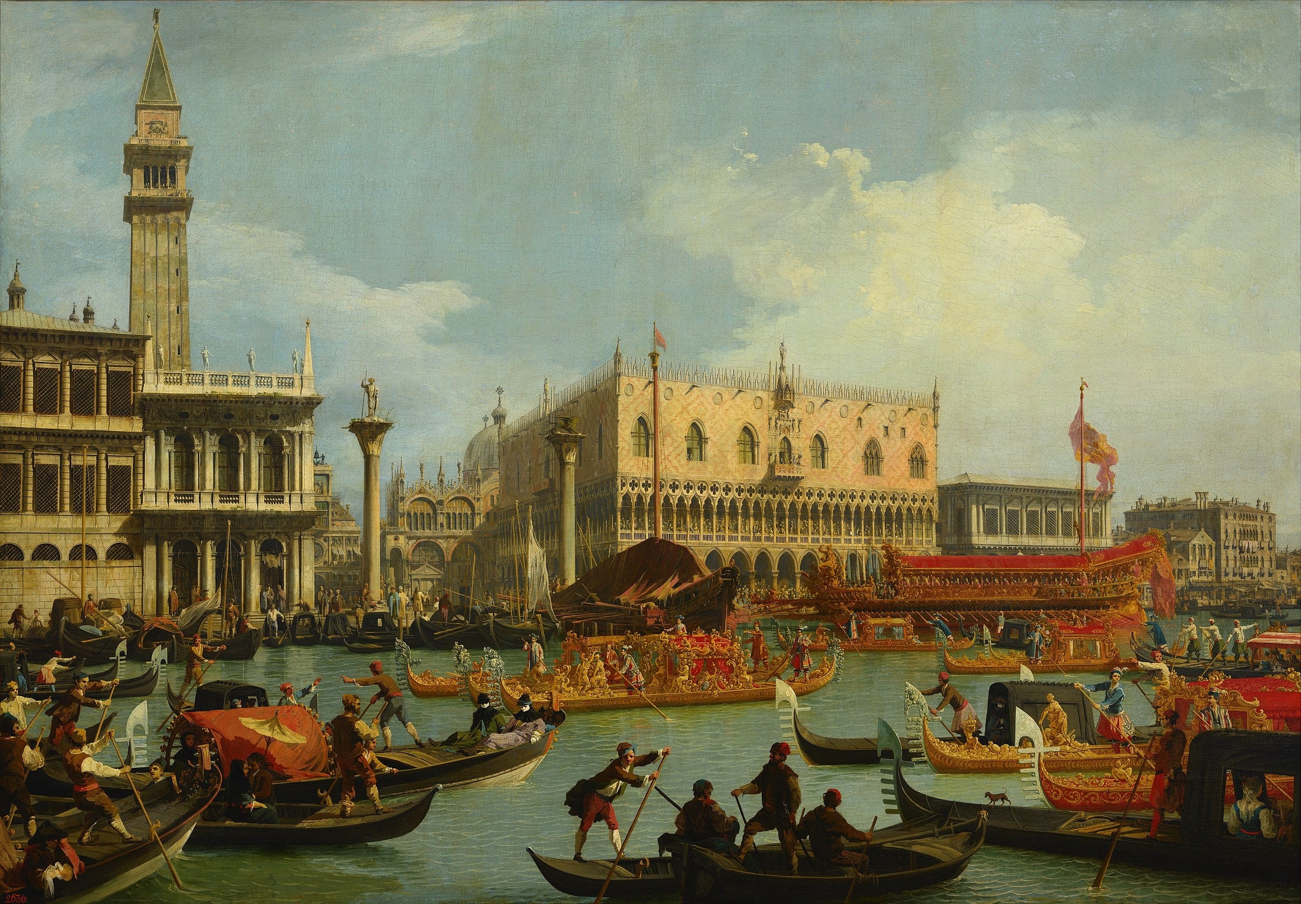 Le Bucentaure retournant au Môle le jour de l'Ascension - Canaletto