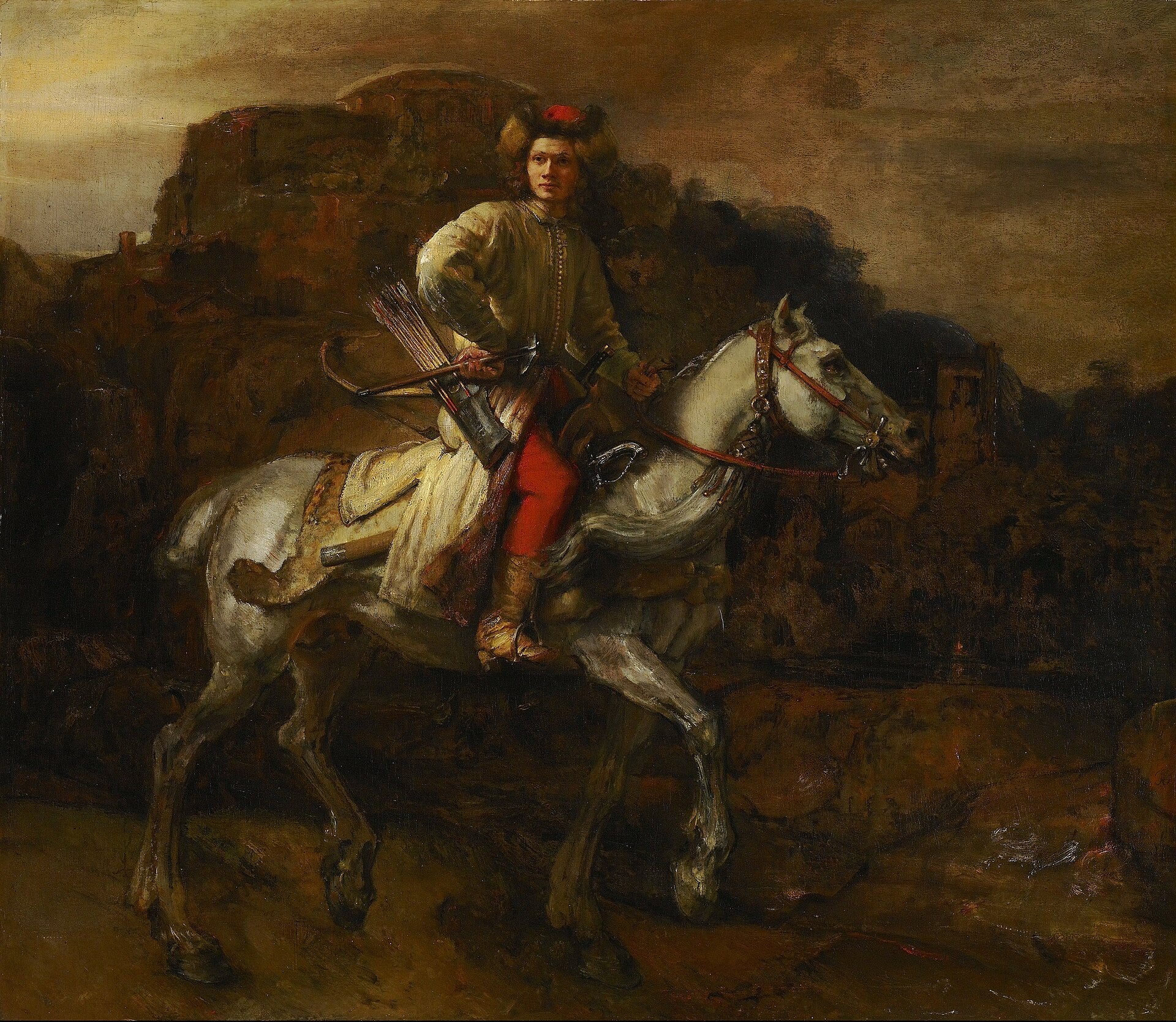 Reproduction du tableau « Le Cavalier polonais - Rembrandt » par Alpha Reproduction en peinture à l’huile