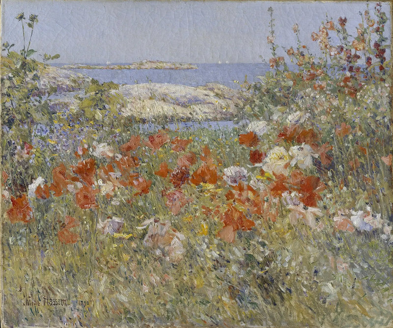 Cecilia Thaxter's Garden, Shoals Islands, Maine - Childe Hassam
