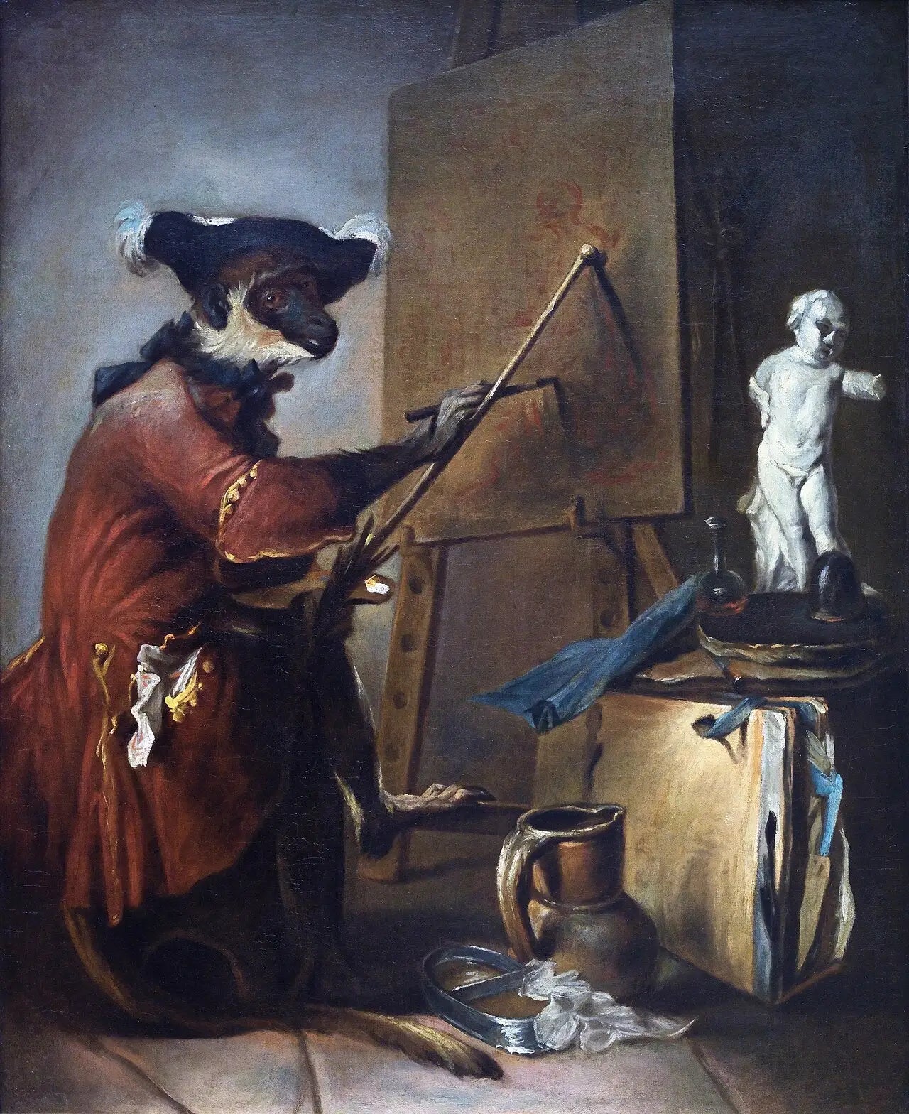 Le Singe peintre - Jean Siméon Chardin - Alpha Reproduction
