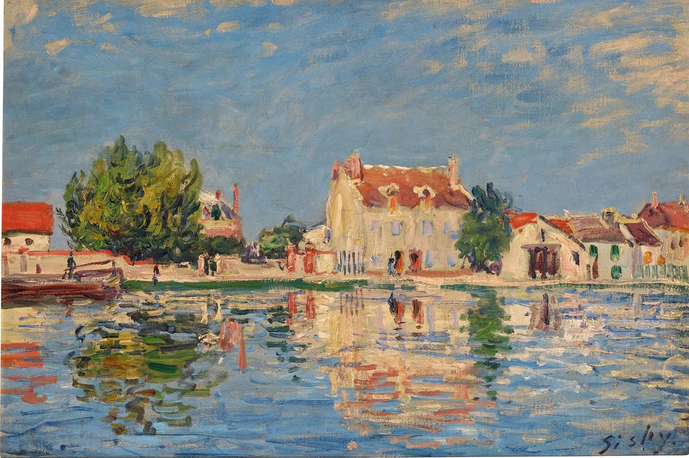 Reproduction du tableau « Le canal du Loing à Saint-Mammès - Alfred Sisley » par Alpha Reproduction en peinture à l’huile