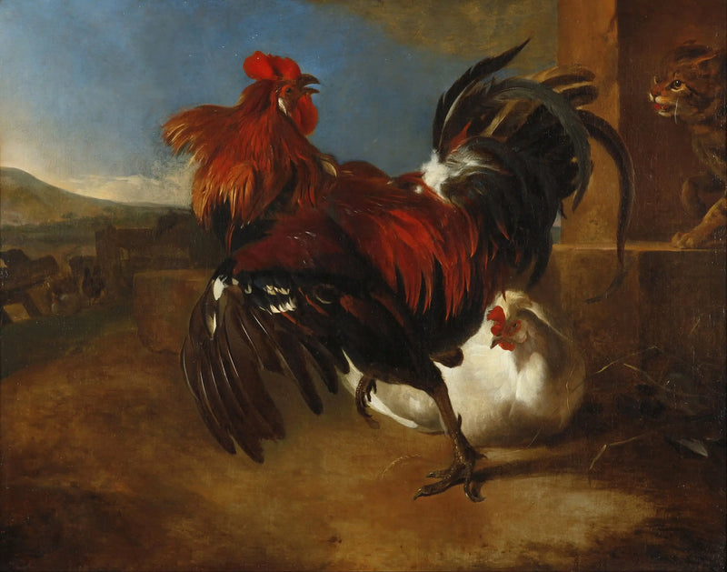 The angry rooster in the henhouse - Melchior de Hondecoeter