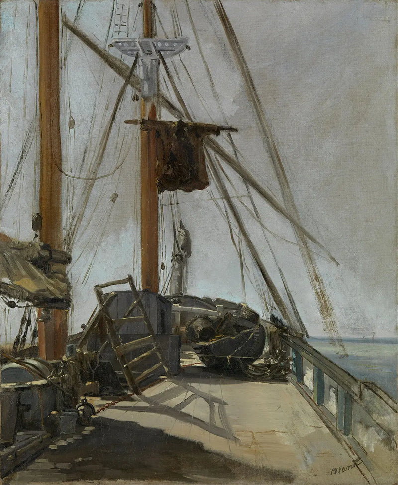 The Ship's Bridge - Édouard Manet