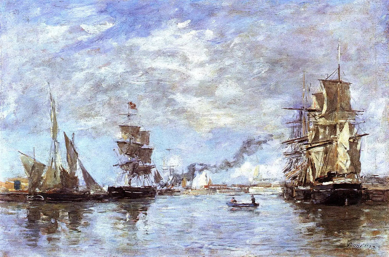 The Port of Deauville - Eugène Boudin