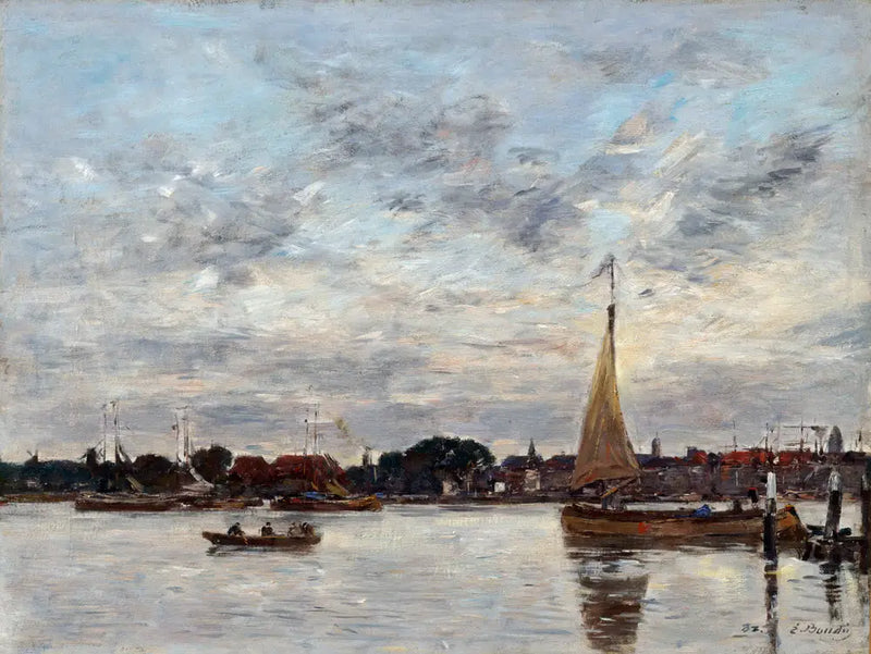 The Port of Dordrecht - Eugène Boudin