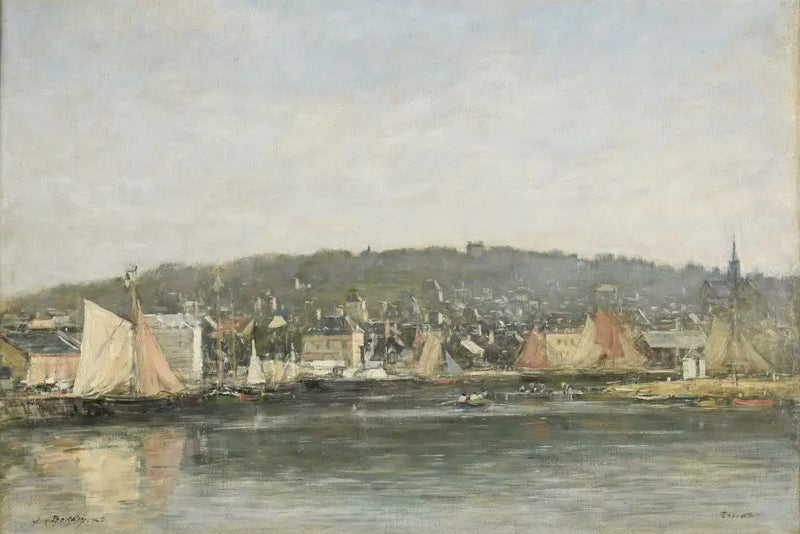 The Port of Trouville in the Morning - Eugène Boudin