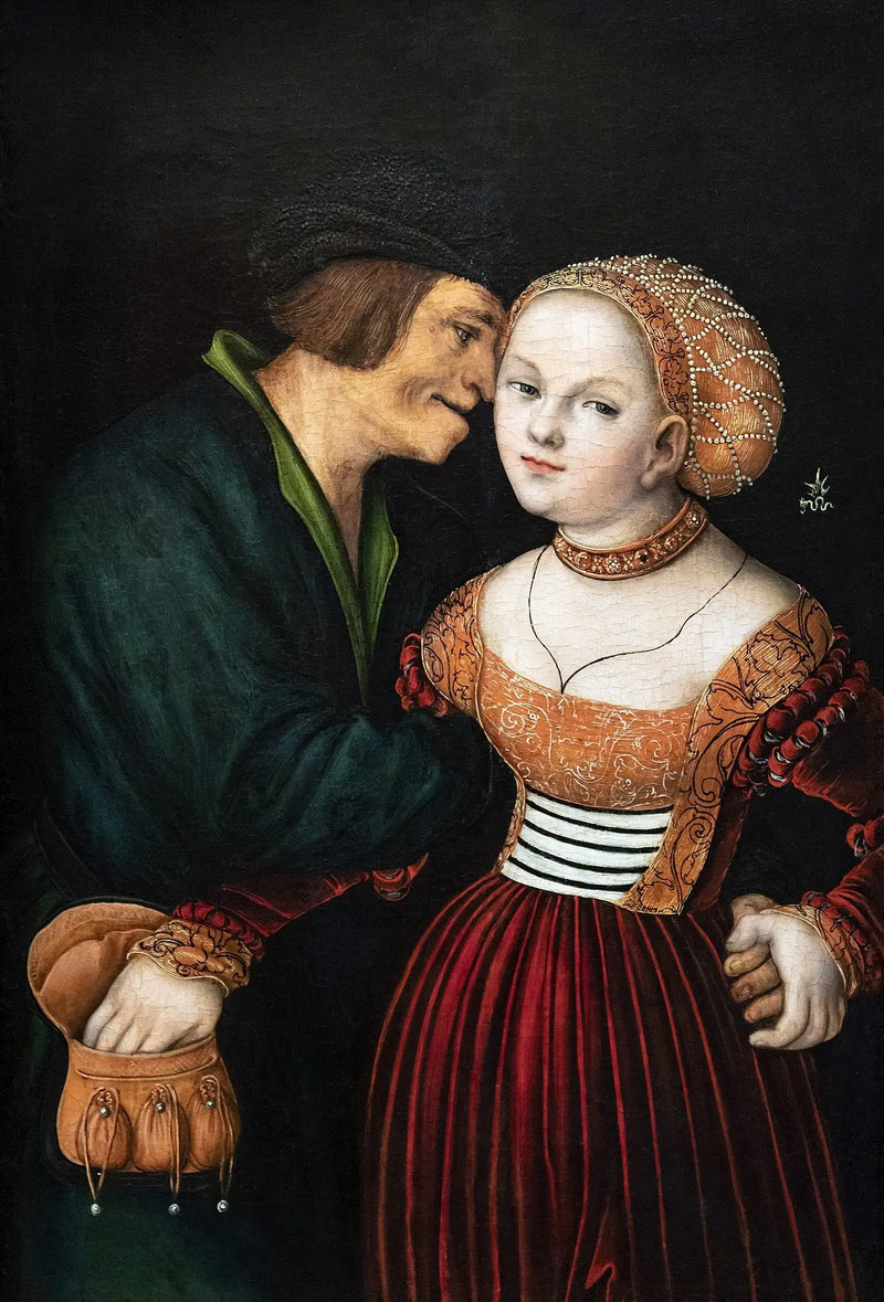 The mismatched lovers - Lucas Cranach the Elder
