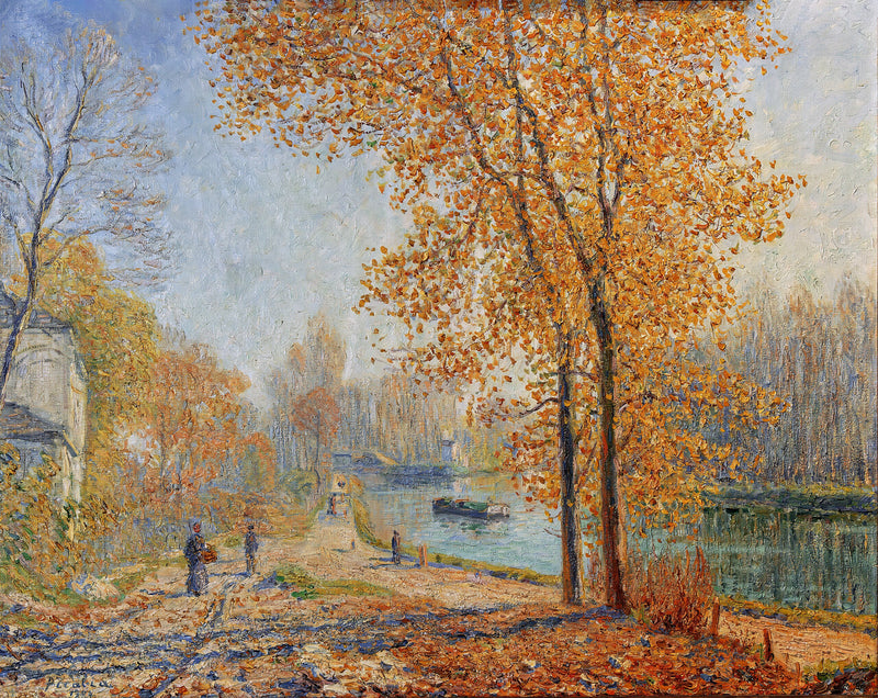 Les Bords du Loing ; effet d'automne le matin à Moret - Francis Picabia