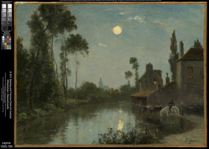 The banks of the Somme. Moonlight effect - Stanislas Lépine