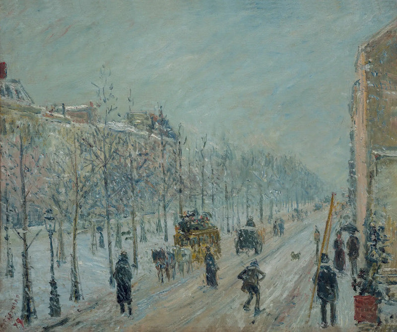 The outer boulevards. Snow effect - Camille Pissarro