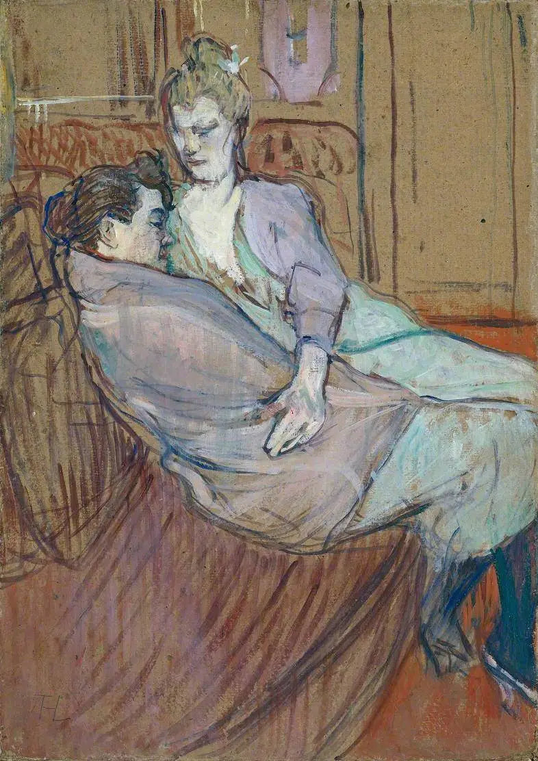 Reproduction du tableau « Les deux amis - Henri de Toulouse-Lautrec » par Alpha Reproduction en peinture à l’huile