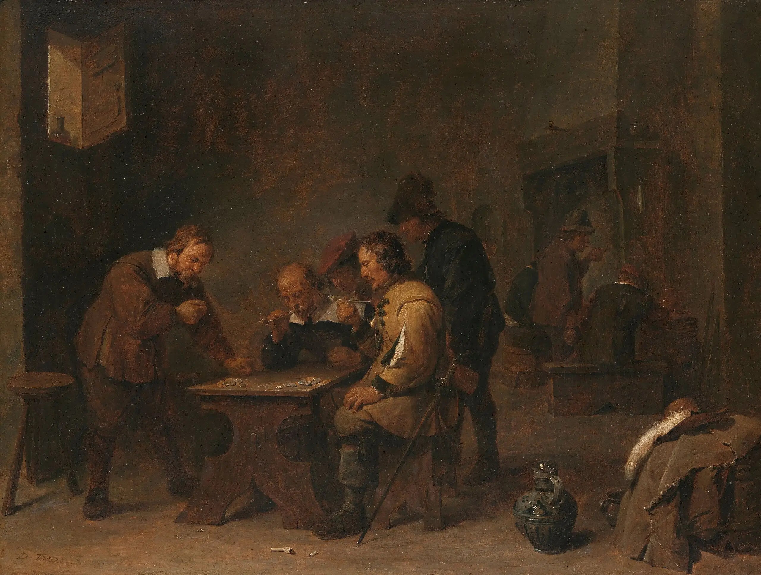 Les joueurs - David Teniers le Jeune - Alpha Reproduction
