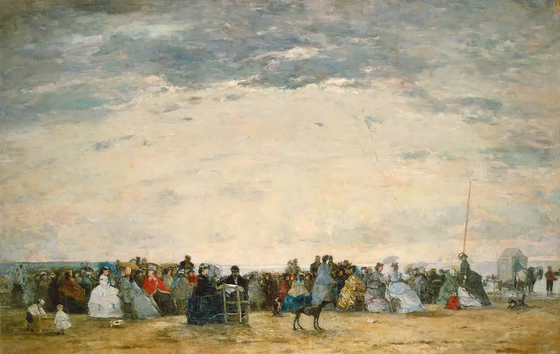 Holidaymakers on the Beach at Trouville - Eugène Boudin