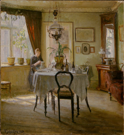 Sunlight in the dining room - Viggo Johansen