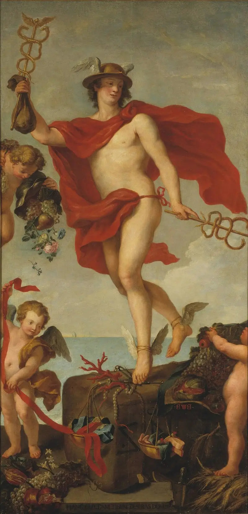 Mercury departing from Antwerp. Fragment of a larger painting. - Peter Paul Rubens