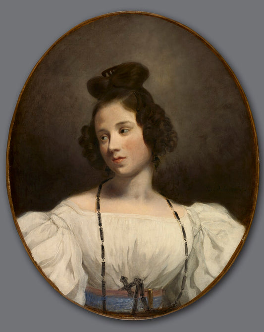 Reproduction du tableau « Mlle. Alexandrine-Julie de la Boutraye - Eugène Delacroix » par Alpha Reproduction en peinture à l’huile