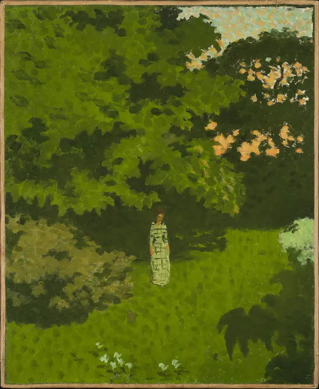 Mrs. Claude Terrasse in the garden of Clos au Grand-Lemps - Pierre Bonnard
