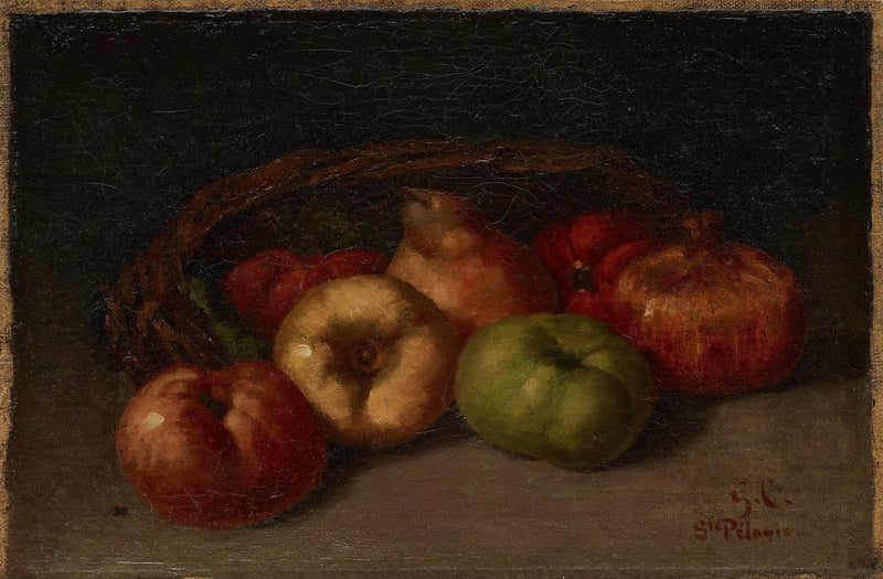 Still life with apples, pears, and pomegranates - Gustave Courbet