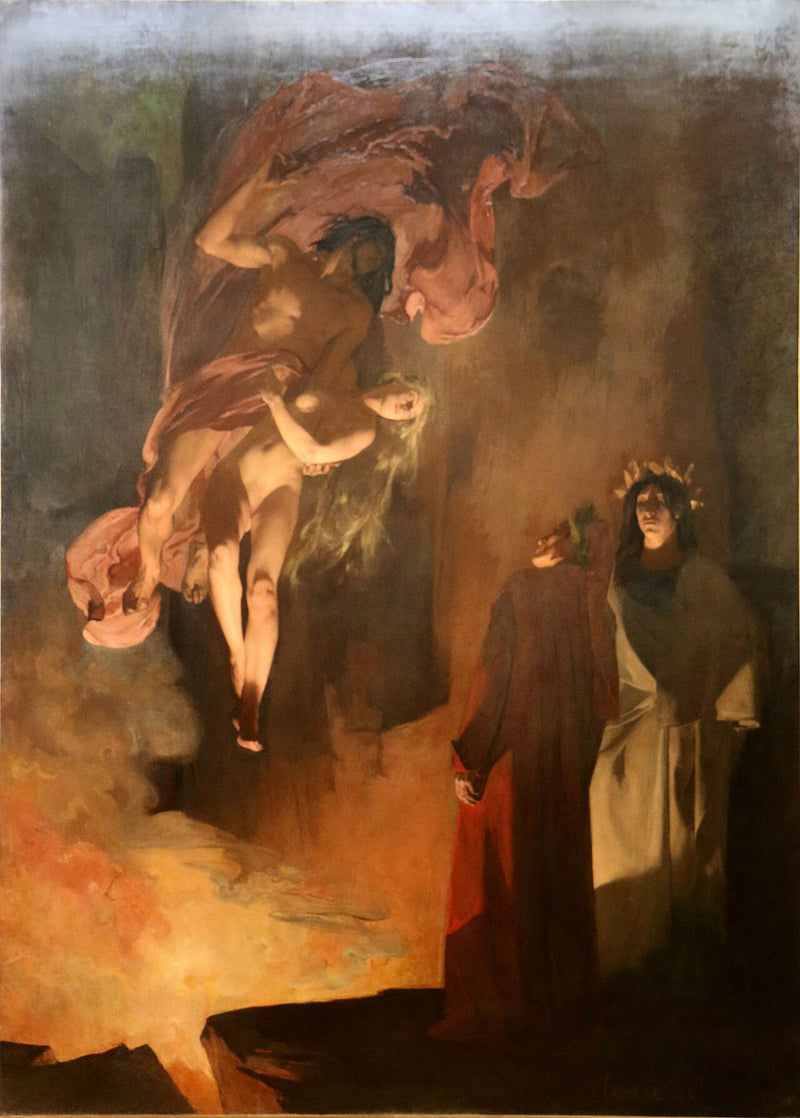 Paolo Malatesta et Francesca da Rimini aux Enfers - Henri-Jean Guillaume Martin