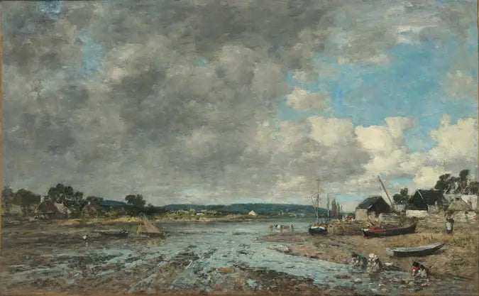 Landscape with Washerwomen - Eugène Boudin