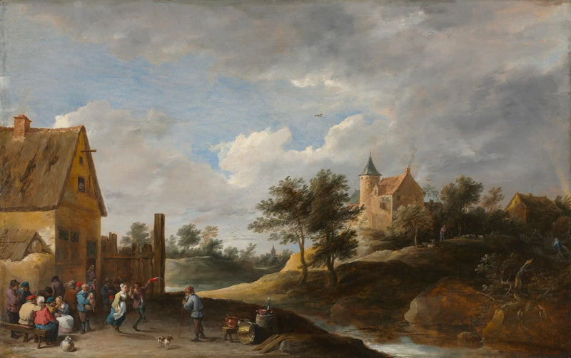 Landscape with Peasants Dancing - David Teniers the Younger