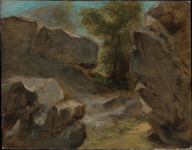 Landscape with Rocks, Augerville - Eugène Delacroix