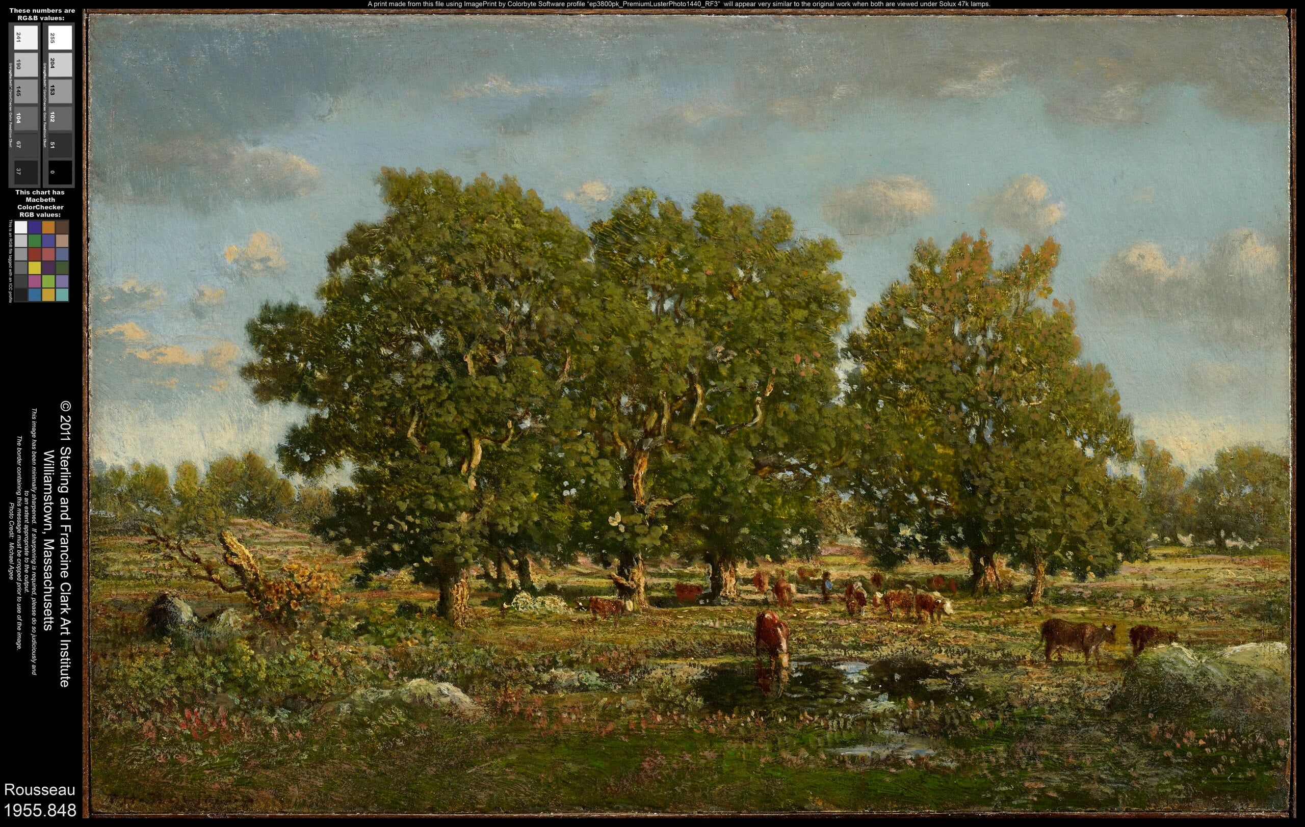 Paysage avec vaches et chênes - Théodore Rousseau
