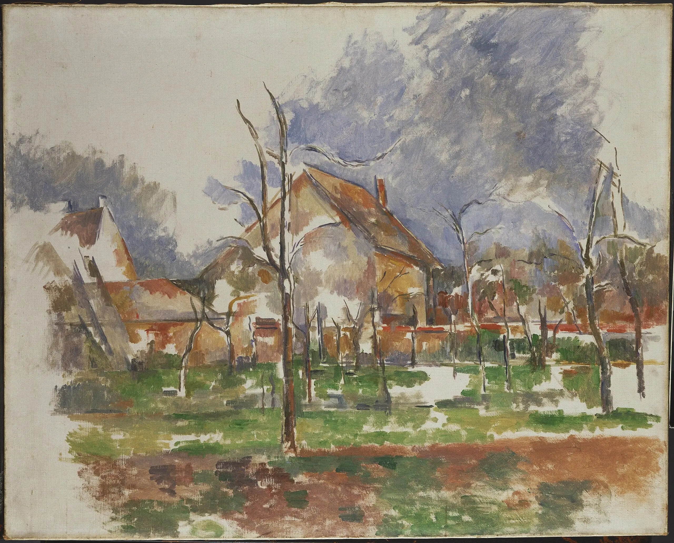 Reproduction du tableau « Paysage d'hiver (Giverny) - Paul Cézanne » par Alpha Reproduction en peinture à l’huile