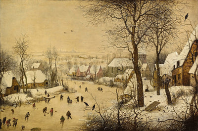 Paysage d’hiver avec patineurs et piège aux oiseaux - Pieter Brueghel the Elder - Alpha Reproduction