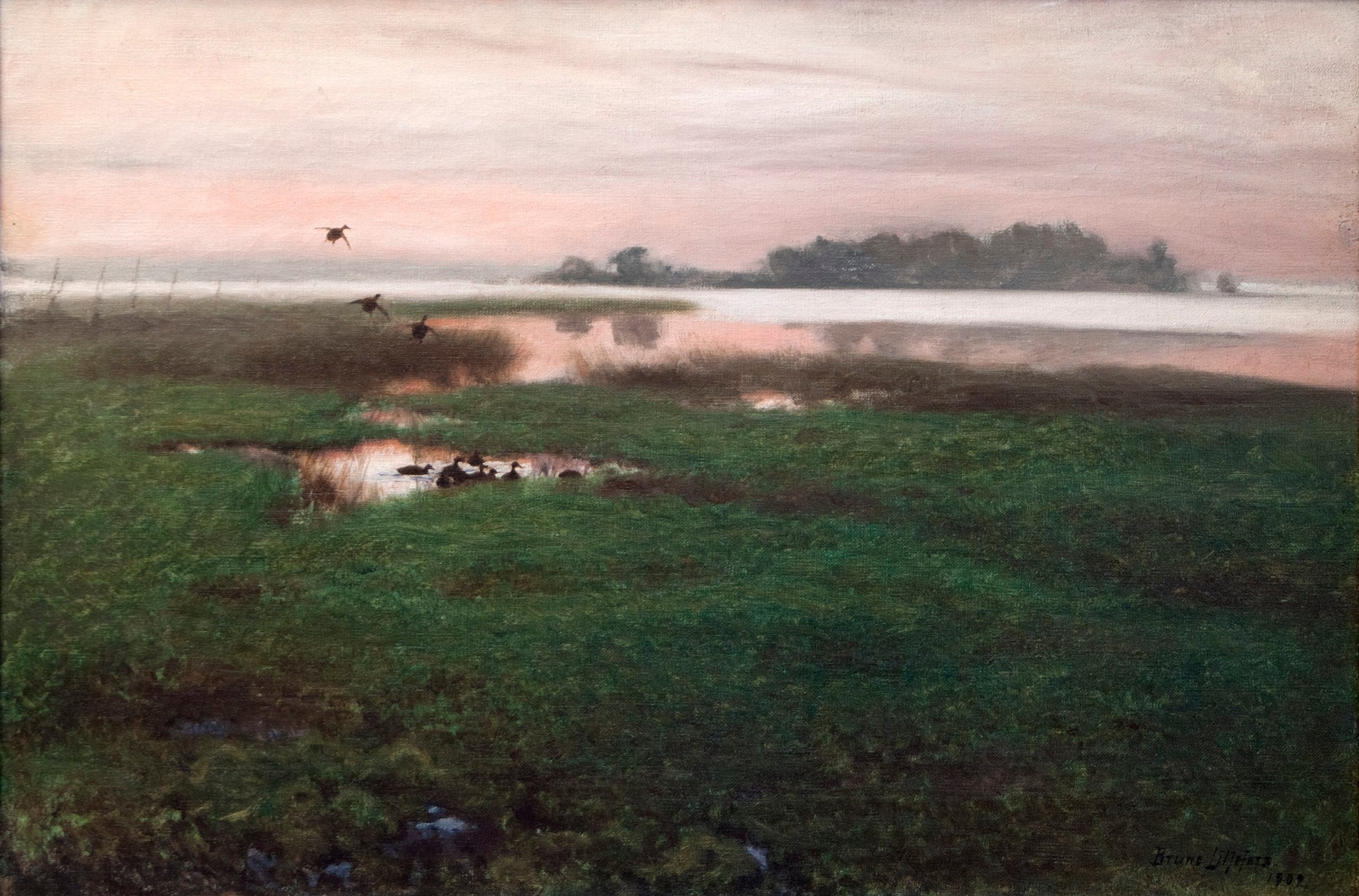 Evening landscape - Bruno Liljefors