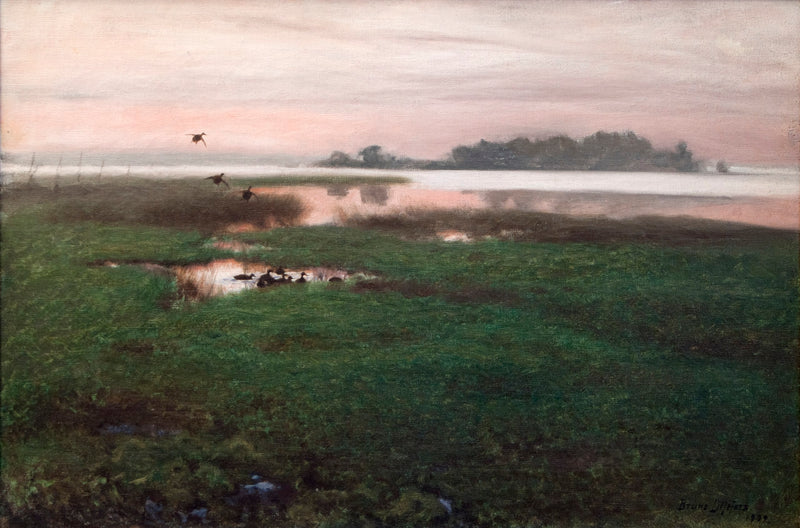 Evening landscape - Bruno Liljefors