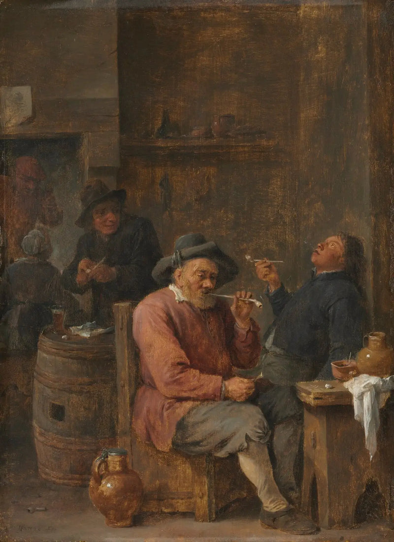 Peasants smoking in an inn - David Teniers the Younger