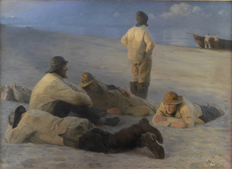 Fishermen on the Skagen beach - Peder Severin Krøyer