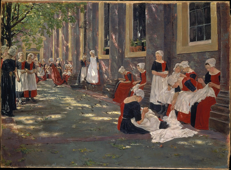 Free period at the Amsterdam orphanage - Max Liebermann