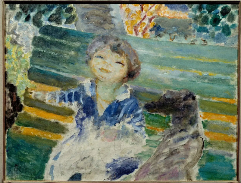Little Girl and Her Dog - Pierre Bonnard