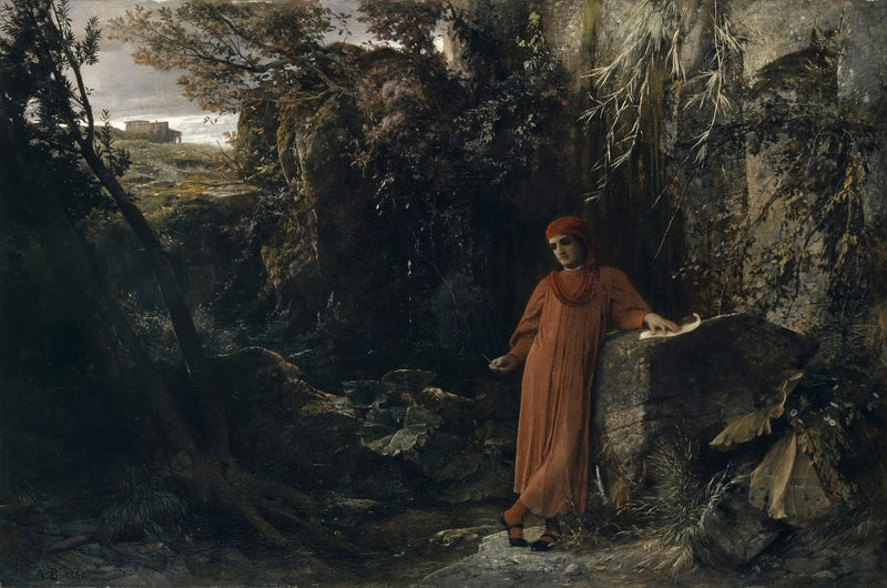 Petrarch at the Fountain of Vaucluse - Arnold Böcklin