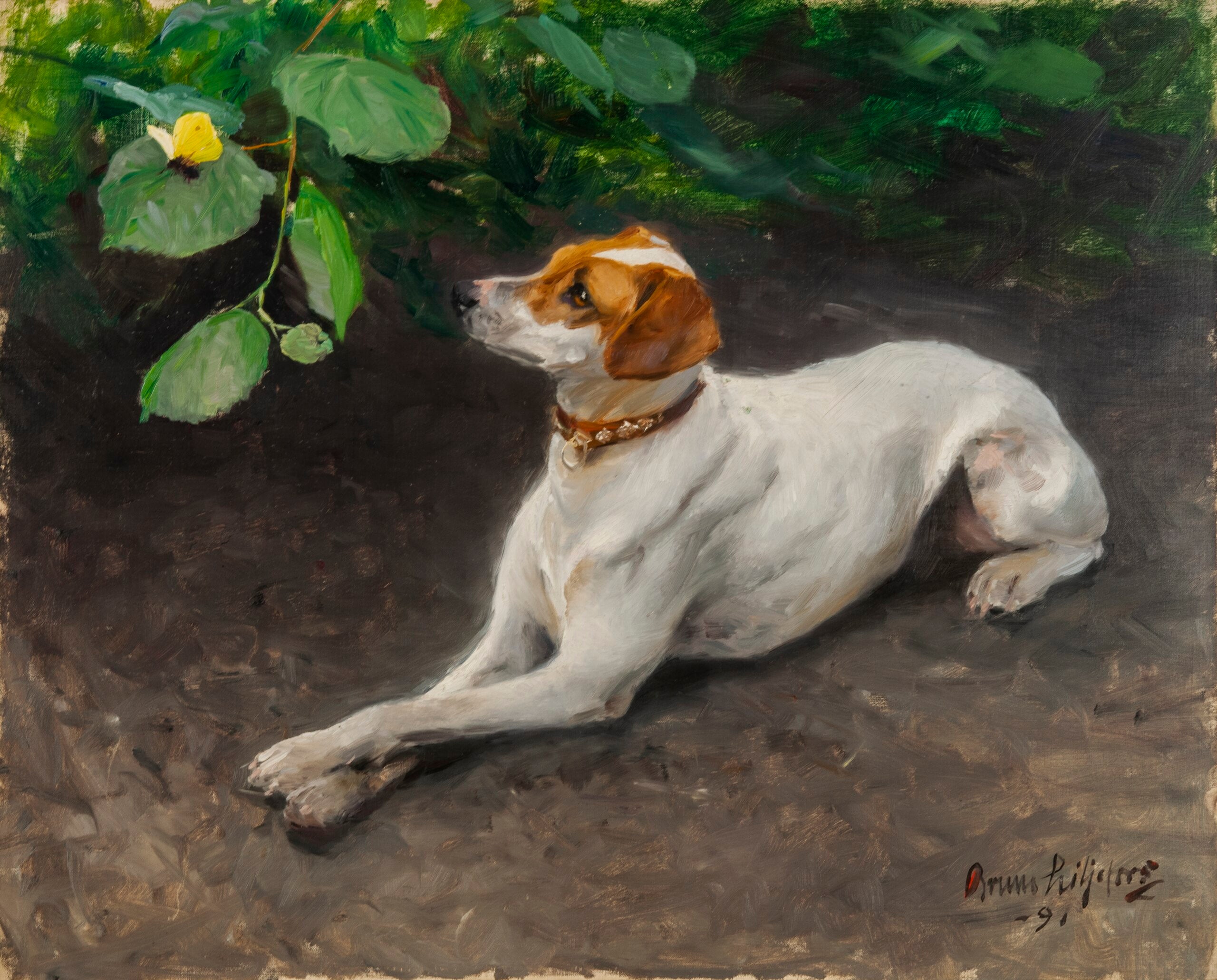 Portrait of a dog - Bruno Liljefors