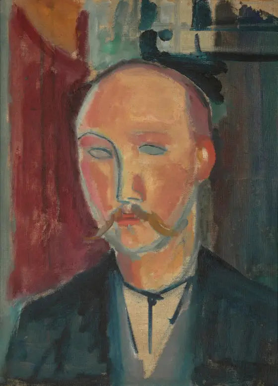 Portrait of a Man with a Mustache - Amedeo Modigliani