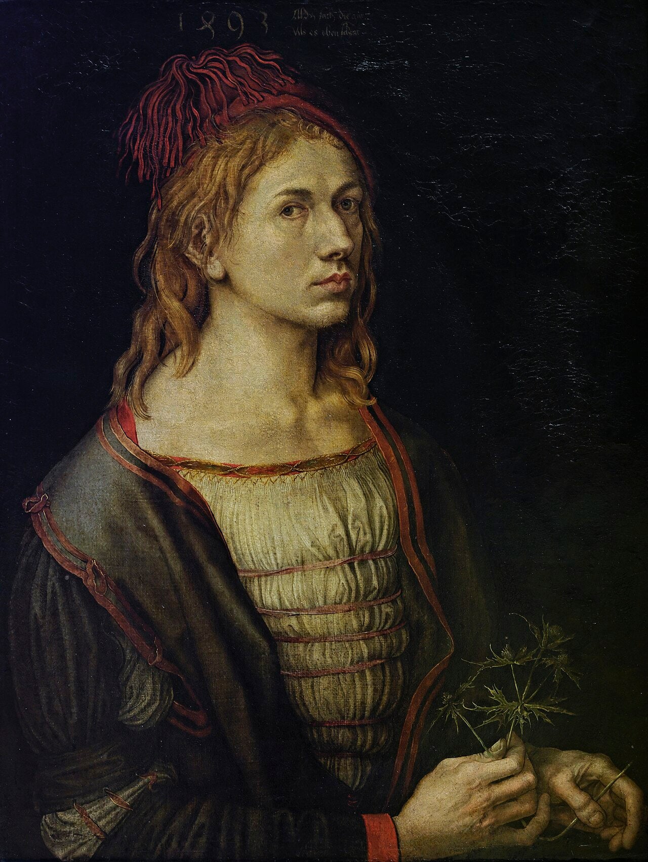 Portrait of the Tenant Artist a Thistle - Albrecht Dürer