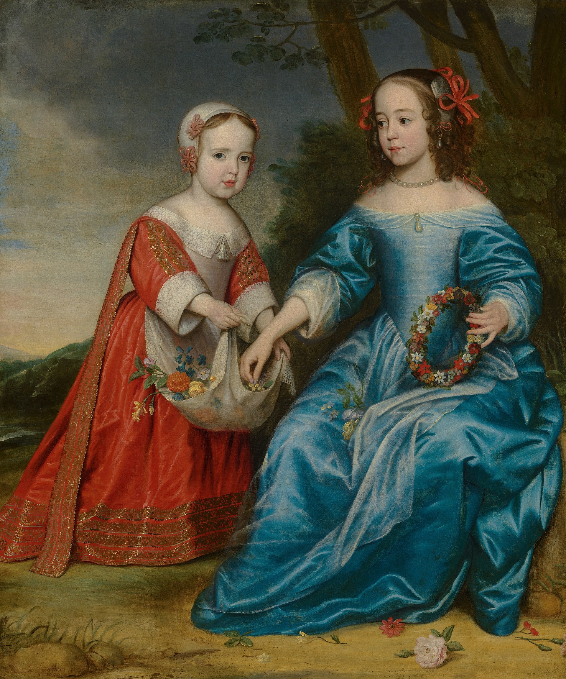 Portrait du prince Guillaume III et sa tante Marie de Nassau - Gerrit van Honthorst - Alpha Reproduction