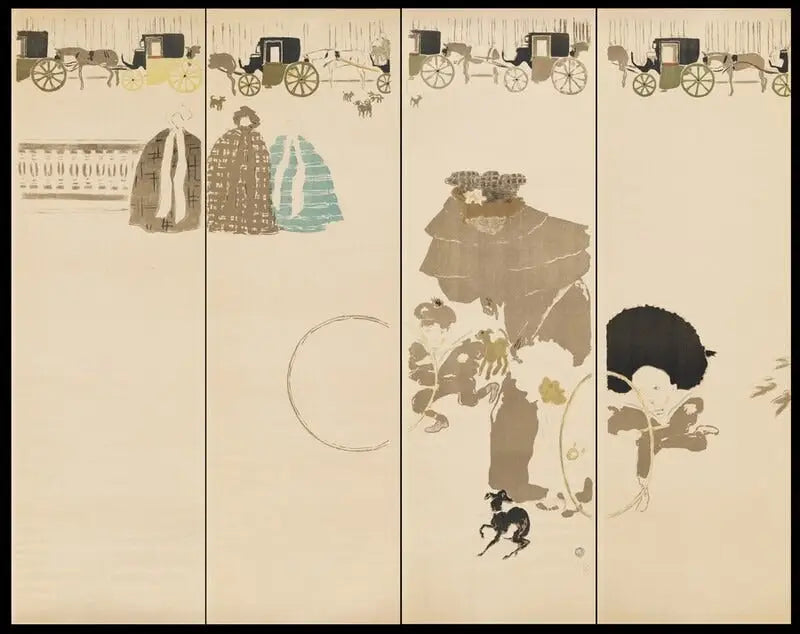 Nanny's Walk, Carriage Frieze - Pierre Bonnard