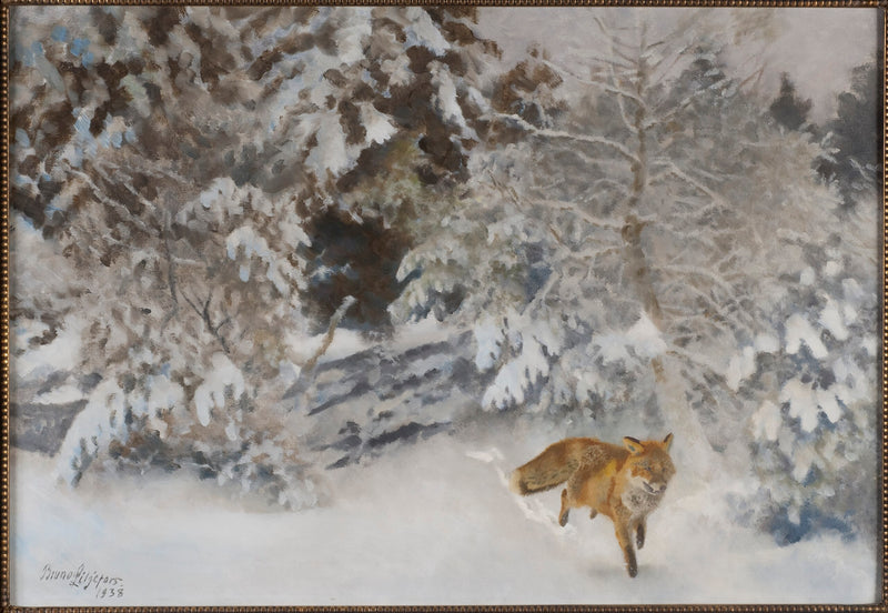 Fox in a Winter Landscape - Bruno Liljefors