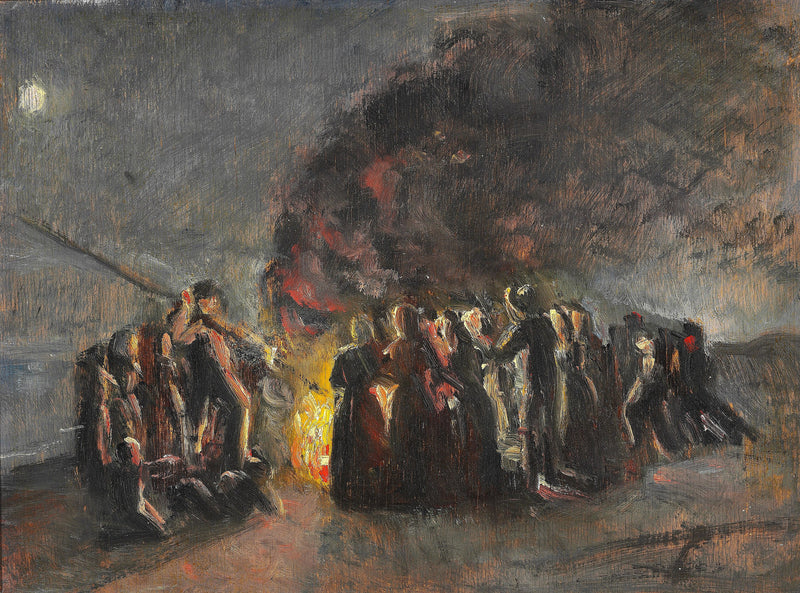 Summer solstice Eve, Skagen beach. - Michael Peter Ancher