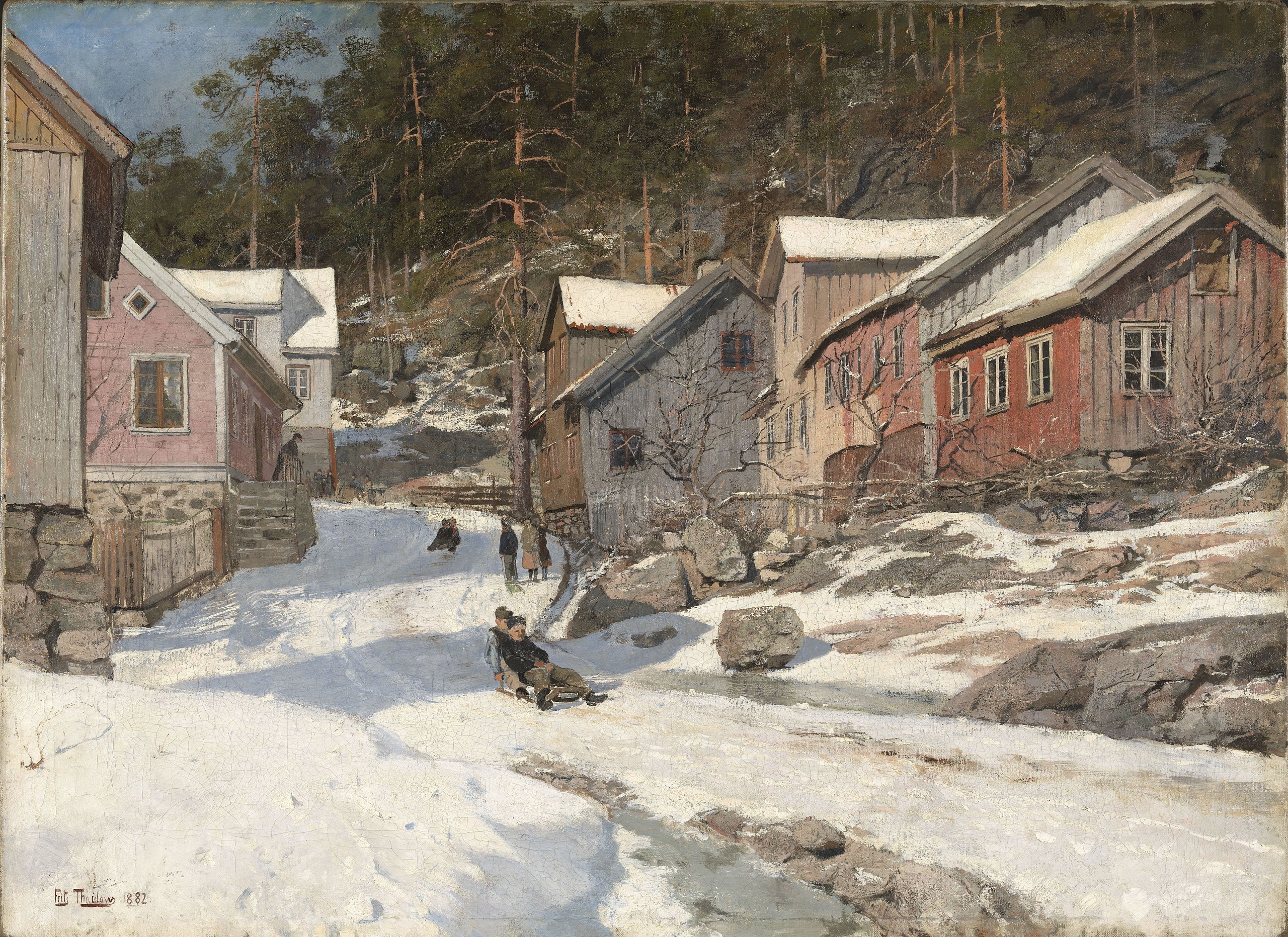 Street in Kragerø - Frits Thaulow