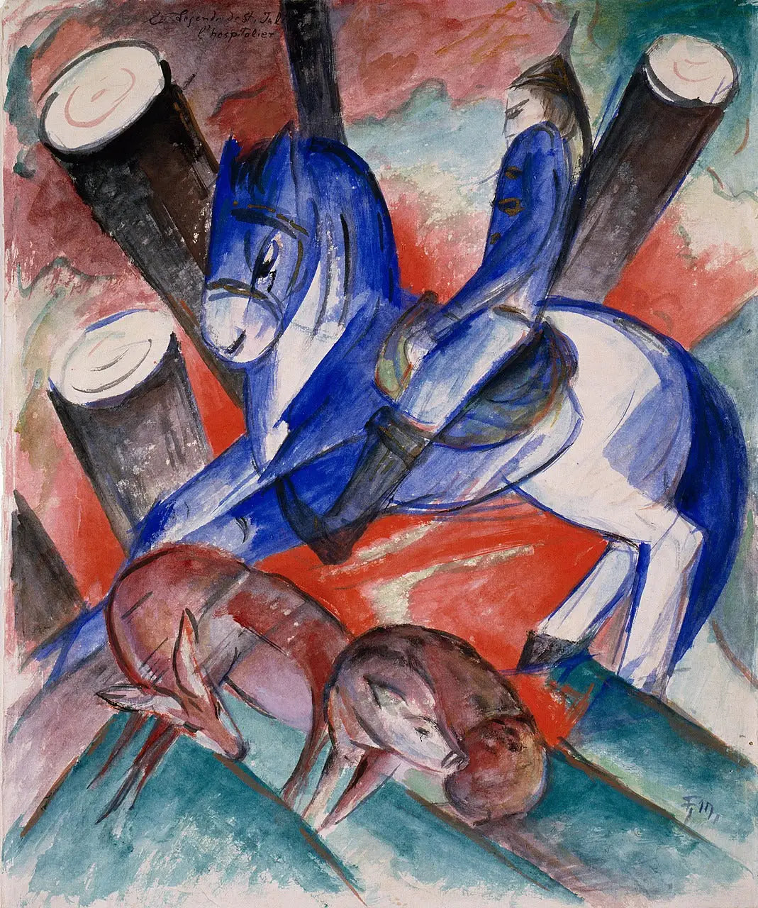 Reproduction du tableau « Saint-Julien - Franz Marc » par Alpha Reproduction en peinture à l’huile