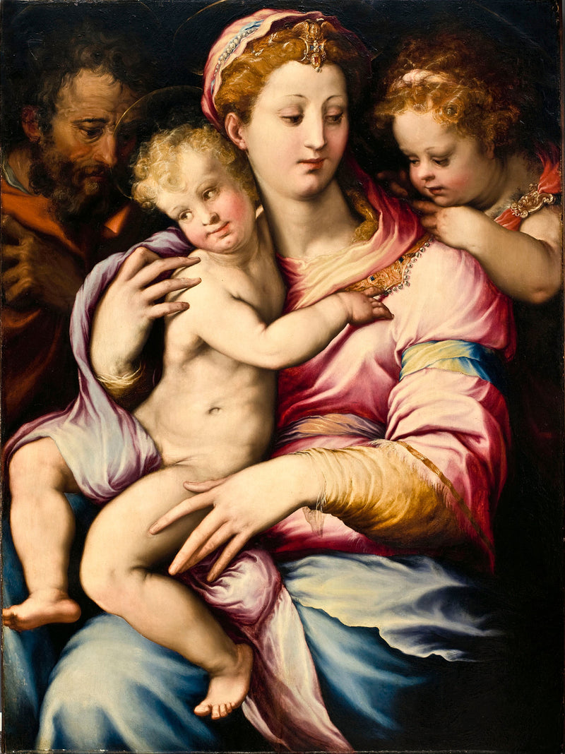 Holy Family with Saint John the Baptist - Francesco Salviati