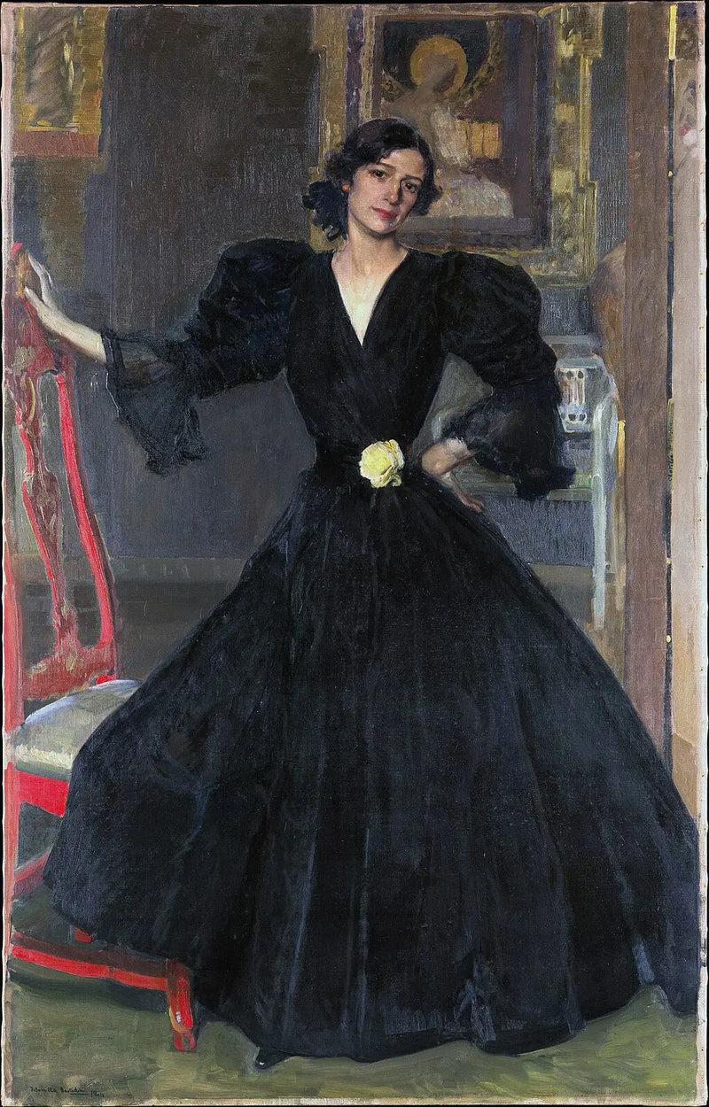 Lady of Sorolla (Clotilde García del Castillo, 1865-1929) in black - Joaquín Sorolla