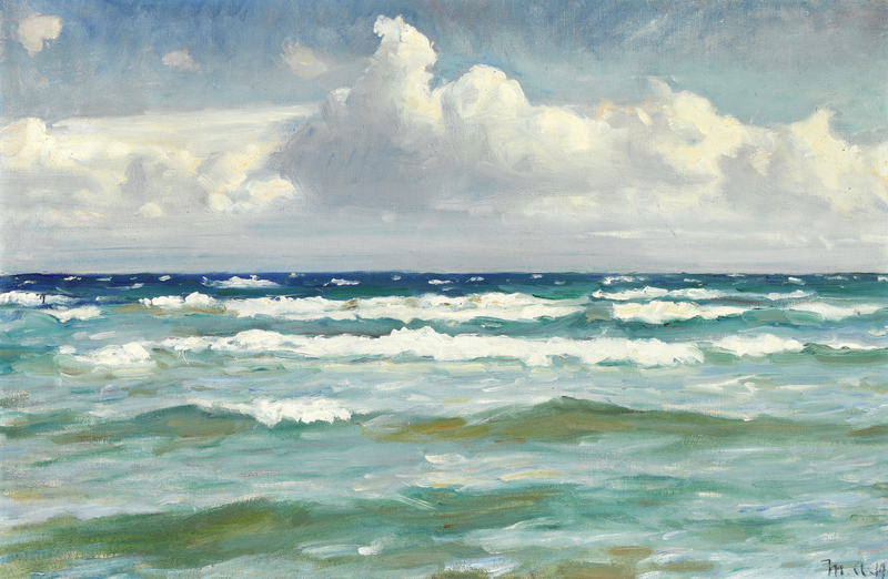 Surfing in Skagen - Michael Peter Ancher