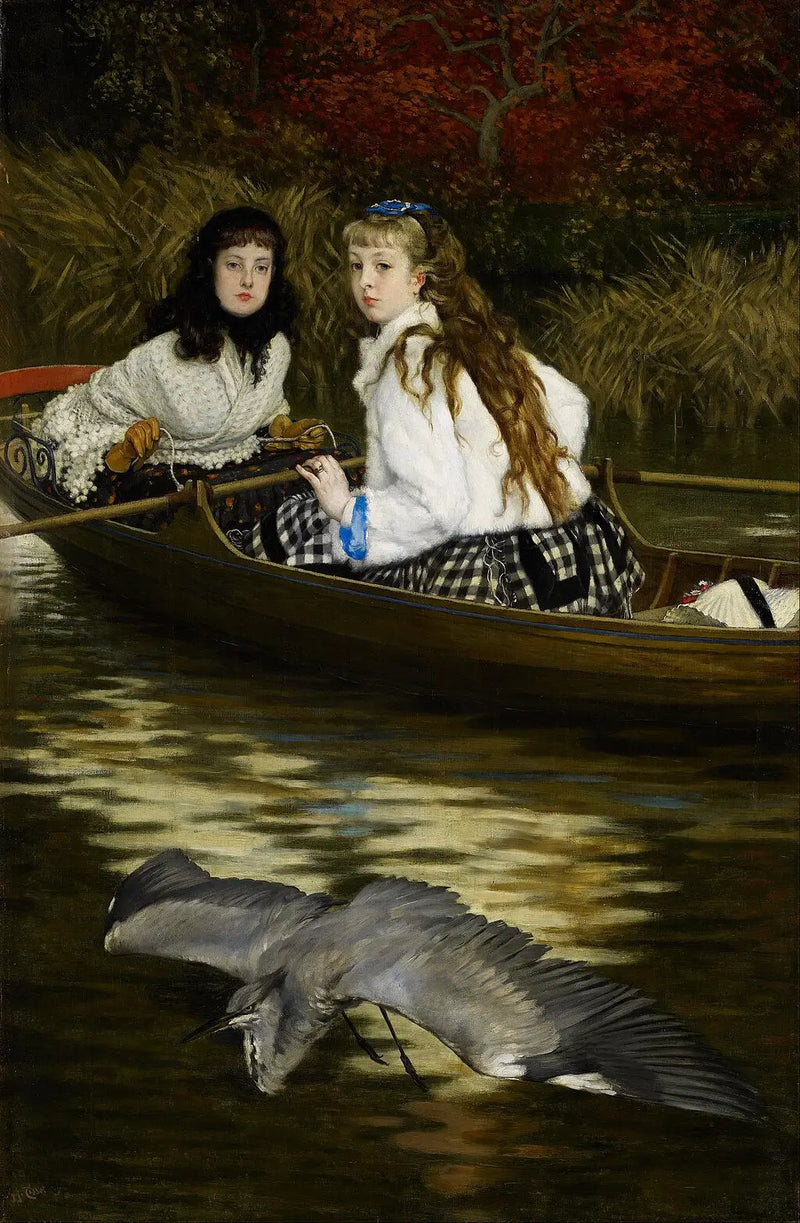 On the Thames, a heron - James Tissot
